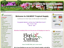Tablet Screenshot of calwesttropical.com